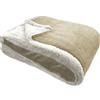 JEMIDI - Coperta in Simil-Pelo d'Agnello (Sherpa), soffice e Pesante Coperta per Divano e sofà, in Simil-Pelliccia di Pecora (Sherpa), soffice. (220cm x 180cm, Colore: Beige)