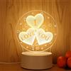 Doukesh I LOVE YOU Lampada Notturna 3D,3D Luce Notturna,Lampada 3D Lampada Atmosfera,Romantica Camera da Letto Luce di Notte,3 Colori,Regalo di San Valentino,Regali di Natale,Regalo di Compleanno
