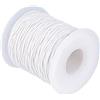 PH PandaHall PandaHall, Cordoncino in cotone cerato, 100 m/ rotolo di corda di cotone intrecciato da 1 mm per la creazione di gioielli fai da te (bianco)