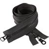 Visxcnu 1 Pezzi Cerniera Lampo misura - Due Cerniere Divisibili per Abbagliamento Arredamento Cucito Giacche - Zip - Lunga 70 cm - Larghezza 38 mm - Colore Nero