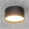 Klighten 18W LED Faretti da Soffitto Rotonda, Nero Faretto da superficie, Plafoniera Bianco caldo 3000K, Plafoniera da Soffitto Moderna, Lampada da soffitto Alluminio+Acrilico, IP44, 1029LM, 60X120mm