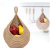 Pizens Cestini Portaoggetti da Appendere, Cesto per Frutta e Verdura a Parete, Cestino da Appendere Grandi per Decorazione Della Cucina, Fioriere da Parete (Brown)