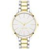 Nine West Orologio da Donna con cinturino in autentico cristallo accentato, Oro/Argento