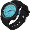 BIEWO Orologio da polso impermeabile per donne e uomini, unisex, 24 ore, con lancetta dei secondi, luce notturna, quadrante militare facile da leggere, cinturino in silicone morbido e traspirante, Nero e