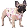 iChoue T-shirt in 100% cotone traspirante con carlino per Halloween, carlino, carlino, canottiere, canottiere per cuccioli, bulldog francese, Frenchie inglese Boston Terrier ciambelle, taglia S