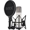 RØDE NT1 Signature Series Microfono a Condensatore a Diaframma Largo con Supporto Antiurto, Filtro Anti-pop e Cavo XLR per Produzione Musicale, Registrazione Vocale, Streaming e Podcasting (Bianco)