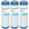 AquaHouse - 3 Cartucce GAC-10 per il filtraggio dell'acqua, a carbone attivo granulare, dimensioni 25,4 cm, per l'osmosi inversa, per tutta la casa e per l'acqua potabile