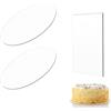 Zimoer 2 Piatti Per Torte Rotondi Diametro 26cm, Disco Torta In Acrilico Riutilizzabili Trasparenti Con Raschietto Per Torte, Spessore 2 mm