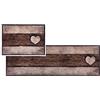 Astra tappeto soffice e morbido Pure & Soft - tappetino antisporco per interni - zerbino resistente - cuore di legno marrone sabbia 50x70 e 50x150 cm