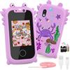 Ashfly Telefono Bambini 2,4 Smartphone - Cellulare Giocattolo Educativo con SD Scheda, Regalo per Bambini 3-10 Anni, Giocattoli Elettronici, Viola