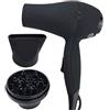 ETULLE Asciugacapelli ionico professionale 1200 W Asciugacapelli da viaggio 2 velocità con diffusore e concentratore Protezione contro il surriscaldamento Basso rumore Miglior regalo per studenti R