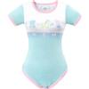 LittleForBig Pagliaccetto seta Onesie Pigiama Body - Baby Parade Vintage Pagliaccetto, Blu, L
