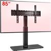 AOKCOS Supporto TV da Tavolo Inclinabile per 42-85 Pollici, Girevole & Altezza Regolabile Piedistallo TV con Base, Mobile Porta TV Max VESA 600x400mm 50KG