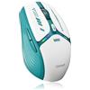 Uiosmuph G19 Mouse Wireless Bluetooth, 3 Modalità (BT5.1/5.0+2.4G) Ricaricabile Mouse Senza Fili, livello della batteria visibile, 1600 DPI Mouse per Laptop, MacBook, PC, Windows, Android, Verde