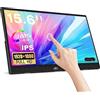 Kenowa Monitor portatile Touchscreen 15,6 pollici HDR Full HD 1080p 98% sRGB IPS Display portatile 60Hz,PC 16:9 con tipo C, HDMI per laptop/PC/Mac/Xbox/PS4/PS5/Switch/Telefono,Plug&Play