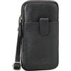 STILORD 'Amara' Borsello da Petto Pelle Telefono Bors a Tracolla Piccola Monospalla per Uomo Donna Vintage Crossbody Bag e Borsetta Porta Cellulare Vero Cuoio, Colore:nero
