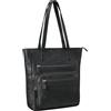 STILORD 'Jolene' Borsa Shopper Donna Vera Pelle Borsa a Tracolla Grande Tote Bag Cuoio Shopping Bag Vintage Borsetta con Tasche, Colore:nero