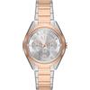 ARMANI Exchange Women Quartz con bracciale Lady Giacomo Ax5655, Argento e oro rosa