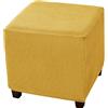 Copripouf Elastico Quadrato 50x50 Cm - Fodera Protettiva Per Ottomani E Sgabelli, Lavabile, Antiscivolo - Foto 3