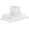 Casatessile Set Lavette Bagno con Cestino Dallas Asciugamani Ospiti, Lavette Spugna Cotone per Viso Bidet, Bambini - Bianco