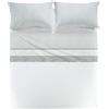 Caleffi - Completo Letto Matrimoniale con Lenzuola Matrimoniali Cotone 100% 240x280, Lenzuolo con Angoli Matrimoniale Coprimaterasso Sotto 180x200 per Materasso Alto 25cm, 2 Federe Cuscino Letto 50x80