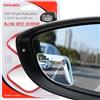 Xnourney Specchio ad angolo morto curvo settore, grandangolare in vetro HD migliorato, convesso regolabile a 360°, senza cornice per auto, camion e SUV, grande
