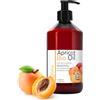 Oïléna Olio di Albicocca BIO Nativo Extravergine Olio di nocciolo Albicocca 100% Puro Spremuto a Freddo Olio Abbronzante Olio doposole Olio bebe Olio unghie cuticole Viso, Corpo, Capelli 500 ml