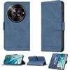 bojioderf Custodia Comaptibile per ZTE Blade A75 5G Z2357N Case Custodia Cover Supporto Premium in PU [ con 9H HD Vetro Temperato] BF09 Blue