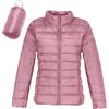 Generic Cappotto invernale da donna carino leggero e impermeabile piumino per donna pieghevole pieghevole leggero piumino da donna 3 trench coat, rosa, L