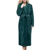 Generic Accappatoio da donna in spugna Furry, in cotone, vestaglia da sauna, da donna, in morbido pile, in morbido pile, A-verde, XXL