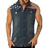 CUTeFiorino Gilet in jeans da uomo, per attività all'aria aperta, in denim, per lo sport, per il tempo libero, per il lavoro, per l'autunno, tutti i giorni, L-6XL, Blu 32., XXXXXXL