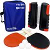 Big Game Hunters Set da ping pong, rete retrattile di alta qualità, racchette, palline in tessuto Oxford, kit tutto in uno, si adatta a qualsiasi tavolo, ottimo regalo e gioco per interni ed esterni