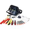 Avilia Borsa Portautensili con Accessori Ideale per Elettricisti e Idraulici - Kit Completo con 27 Pezzi Inclusi Pinza, Martello e Cacciaviti