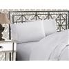 Elegant Comfort Lussuoso set di lenzuola 1500 in microfibra di qualità alberghiera, tre linee, ricamate, morbide, 4 pezzi, resistente alle pieghe e allo sbiadimento, colore bianco