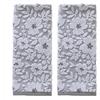 SKL Home Set di asciugamani jacquard floreale, grigio, 2 pezzi