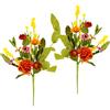 Flair Flower Gerbera Dahlie - Ramo artificiale artificiale artificiale per ramo di fiori artificiali