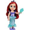 Disney Princess - bambola 38 cm di Ariel, con i suoi abiti iconici arricchiti da dettagli glitterati, tiara scintillante e scarpette coordinate, i suoi occhi brillano