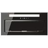 GLOBALO Cappa aspirante da incasso per cucina, ventilatore piatto, con illuminazione, larghezza 59,6cm, 4 livelli di potenza, vetro temperato e acciaio, Classe energetica B Loteo 60.4 Black