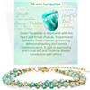 Farfume Bracciale Donna Chakra 4 mm Perline Bracciali, Cristalli Pietre Naturali Gioielli Regalo per le Donne (Verde Turchese)