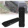JOIEYOU 2 pezzi di lamiere di sabbia fuoristrada, tappetino di trazione, per neve, fango, sabbia, auto, camion, camper, fuoristrada, scaletta pneumatici, colore nero, 105 x 29 x 7 cm
