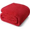 Whale Flotilla Coperta Morbida e Falda in Flanella, Coperta Pile Plaid per Letto, Divano, 130 x 170 cm, Rosso