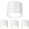 KYOTECH Faretti LED Soffitto IP44 - Ø84*65mm GX53 Faretto LED Interno - 6W 550LM 4000K Lampada da Soffitto - Alluminio Bianco Spot per Bagno Soggiorno Cucina Corridoio Set di 4