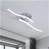 Dorlink Plafoniera LED Soffitto Moderna, 14W 1260LM, Lampadario LED Camera da Letto, Lampadario Corridoio, 6500K Lampadari Cucina, Lampadarios Soggiorno, 2 Luci Plafoniera Onde Argento, Ø52CM