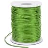 LEREATI Filo Nylon per Braccialetti 1.5mm x 100m Cordoncino Natalizio Cordone di Raso, Cordino per Borse Uncinetto, la Creazione di Gioielli, Fai da Te, Collane, Perline (Verde Frutta)