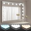 JRXH Kit di luci per specchio stile Hollywood, con colore e luminosità regolabili e 14 lampadine LED per il trucco, illuminazione per specchio, lampada da specchio per il tavolo da trucco
