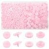 TOAOB THE ONE AND ONLY BABY TOAOB 150 Insiemi Bottoni a Pressione Automatici T5 12mm Rosa Bottoni a Pressione in Plastica per Cucito Creativo Fai Da Te Scrapbooking