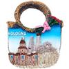 Leddy Living Magnete 3D per Frigorifero Vintage Città di Bologna Bandiera Italia, Calamita Frigo, Decorazione per Lavagna Magnetica, Casa e Cucina, Ufficio (SHOPPER)