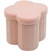 Rebecca Mobili Pouf Contenitore per Cameretta, Pouf Pieghevole, Rosa, Tessuto Poliestere MDF, Imbottito, con Coperchio, per Giochi Quaderni - Misure HxLxP: 40 x 40 x 40 cm - Art. RE7064