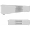 PLATAN ROOM Mobile TV Lowboard/credenza 140 cm di larghezza, mobile pensile con 2 ante e scomparto aperto in 5 varianti di colore (bianco opaco, larghezza 140 cm)