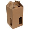 Weboxes Scatola porta bottiglie 4 posti con manico 16,5 x 16,5 x 28 Confezione da 20 pezzi